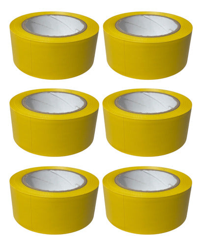 Cinta Delimitadora Peligro Amarillo Adhesiva 30mx48mm Pack 6 Amarillo