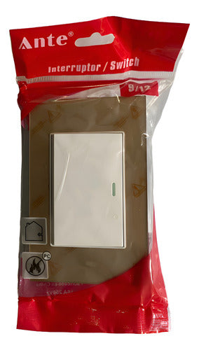 Interruptor Simple 9/12 16a 250v Certificado Resiste Fuego D Dorado