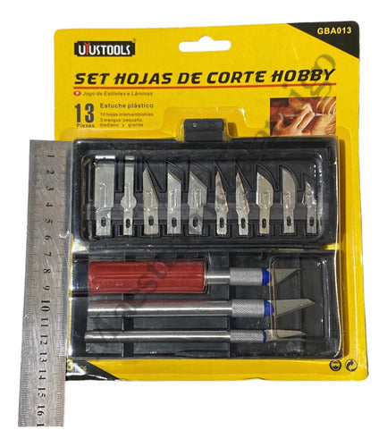 Juego 3 Cuchillos + Repuestos 13ps Navaja Esculpir Grabar Pr