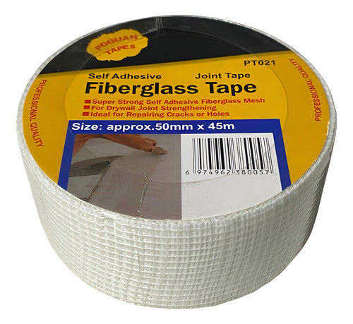 Cinta De Fibra Junta De Pared Adhesiva Extra Fuerte 50mmx45m