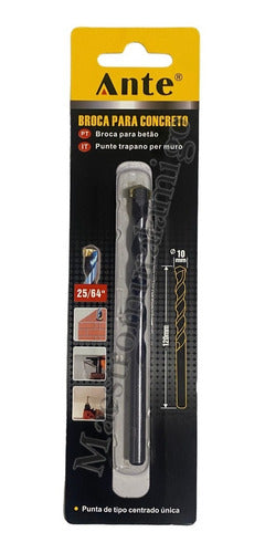 Broca Para Hormigon Concreto 10mm Punta Car. Tungsteno Pack3