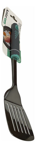 Espátula Ranurada De Cocina Acero Inoxidable N430 (pack 3) Gris/esmeralda