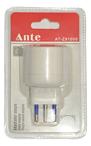 Adaptador Simple 10a 250v 1500w Certificado Premium Pack3