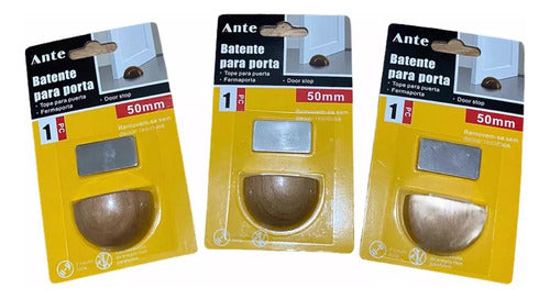 Tope De Puerta Imantado Madera Adhesivo Ex-fuerte 50mm Pack3