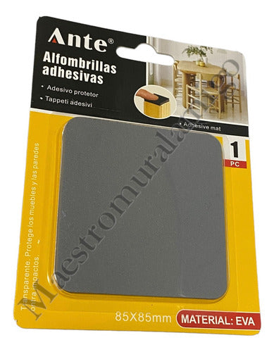 Alfombrillas Adhesiva 85mm Grisc Protectora Tope Mesa Pack3