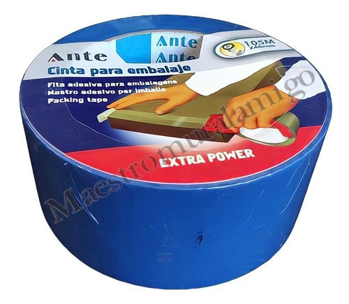 Cinta De Embalaje Azul / Huincha De Embalaje Azul 105mx48mm
