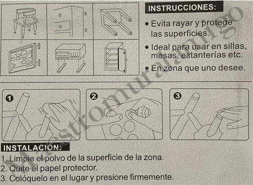 Alfombrillas Adhesiva 8mm Trans Protectora Tope Cajón Docena