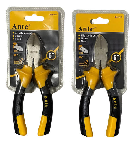 Alicate De Corte De Acero Al Carbono 6inch Bimaterial Pack2 Amarillo/negro
