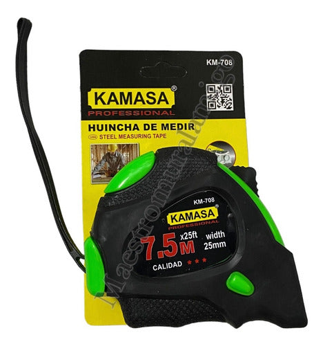 Huincha Cinta De Medir 7,5mx25mm D Goma Gancho Iman Pro Pak3