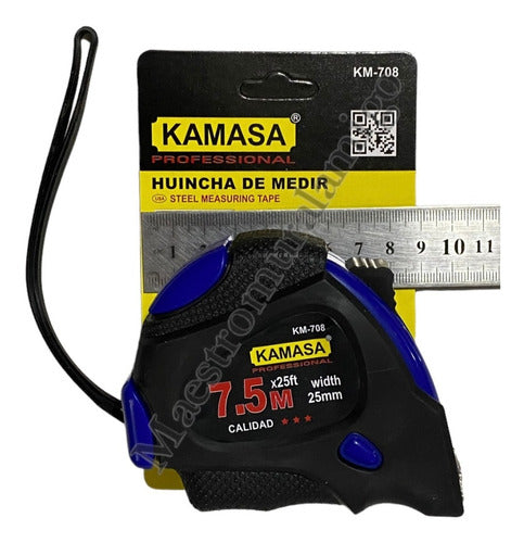 Huincha Cinta De Medir 7,5mx25mm D Goma Gancho Iman Pro Pak3