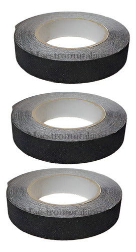Cinta Antideslizante Negra 10mx25mm Escalera Piscina (pack3) Negro
