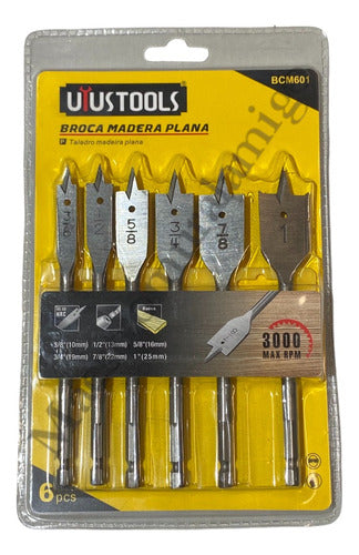 Set Juego Brocas Paleta Para Madera 6pcs Professional