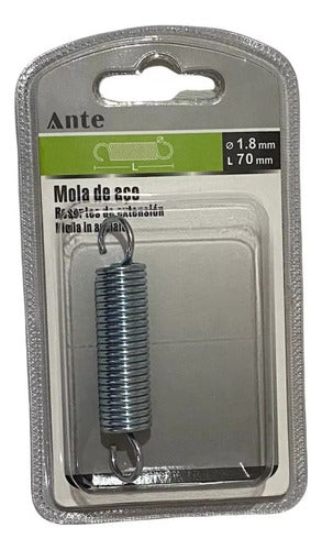 Resorte De Tensión 1.8mmx70mm De Acero Cincado