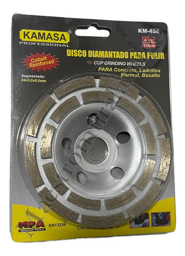 Disco Copa Diamantado Para Pulir Doble Segmentado 4-1/2 Pro