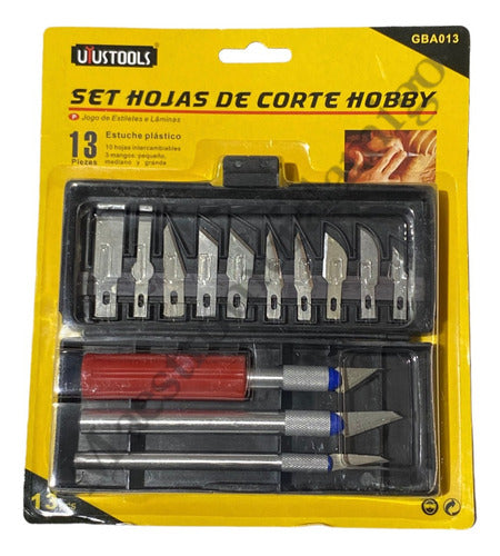 Juego 3 Cuchillos + Repuestos 13ps Navaja Esculpir Grabar Pr