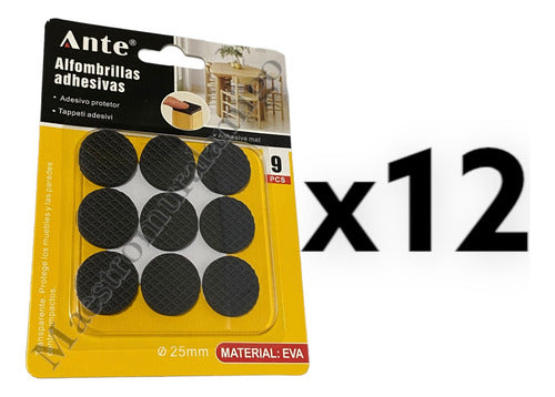 Alfombrillas Adhesiva 25mm Protectora Pata Silla Mesa Docena