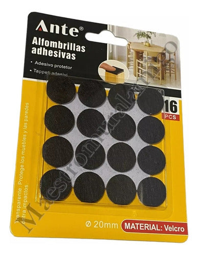 Alfombrillas Adhesiva 20mm Velcro Protectora Tope Pata Pack3