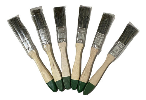 Brocha Para Pintar De 3/4 Pulgada 9.5mm Brochas Premiu Pack6