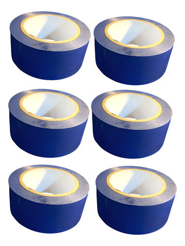 Cinta Delimitadora Peligro Azul Adhesiva 30mx48mm Pack 6 Azul