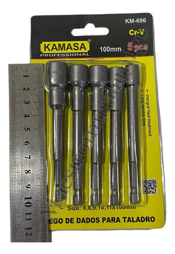 Set 5 Adaptadores Punta Magnética Kit 100mm Pro (pack3)