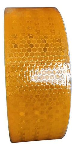 Cinta Reflectante Amarilla 5cmx10m Extra Fuerte Panal Pack3