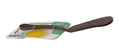 Set 3 Cuchillos Para Mantequilla 100% Acero Inox Bronc Pack3 Bronce Rosa