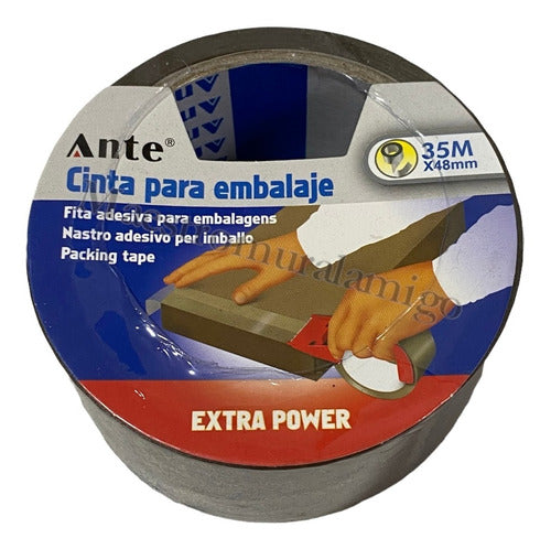 Cinta De Embalaje Café / Huincha Marron 48mmx35m ( Docena )