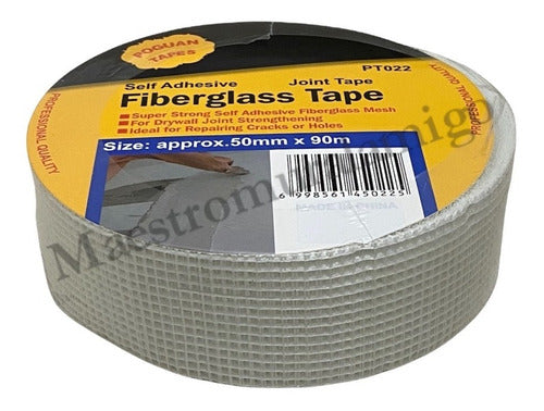 Cinta Fibra Junta Pared Adhesiva Extra Fuerte 50mmx90m Pack3