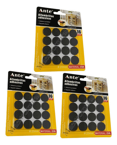 Alfombrillas Adhesiva 20mm Protectora Para Silla Mesa Pack 3