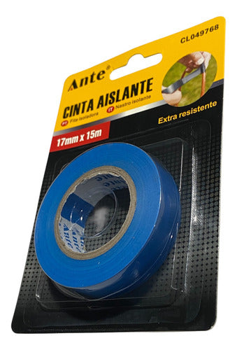 Cinta Aislante Azul / Huincha Aisladora 17mmx15m Extrafuerte Azul Lisa