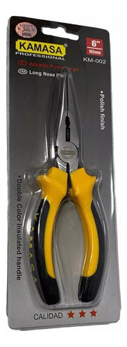 Alicate Punta Larga 6 Inch Mango Antideslizante Pro (pack3)