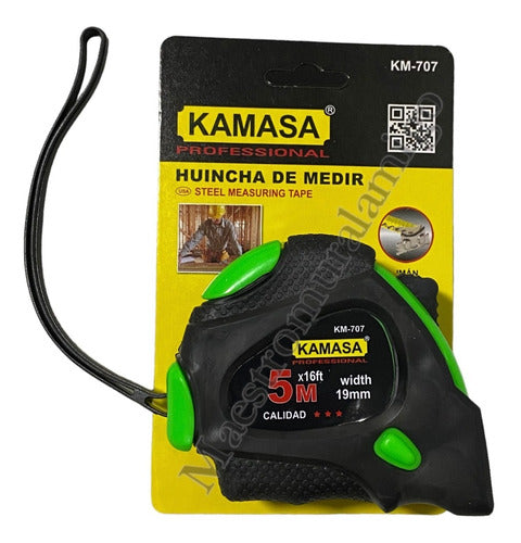 Huincha Cinta Para Medir 5m X 19mm De Goma Gancho Iman Pack3