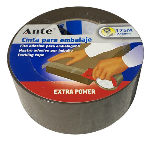 Cinta De Embalaje Café O Marrón Gigante 175mx48mm Pack3 Café Lisa