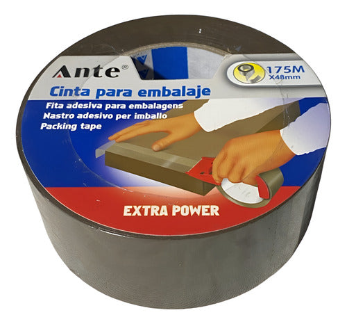 Cinta De Embalaje Café O Marrón Súper Gigante 175mx48mm Café Lisa