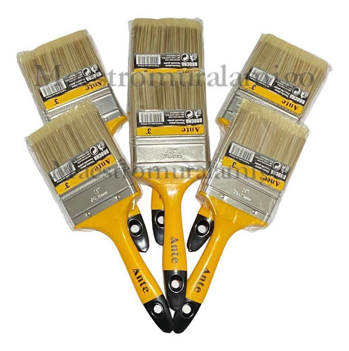 Brocha Para Pintar 3 Pulgada (76.2mm) Premium Pack 6 Brochas