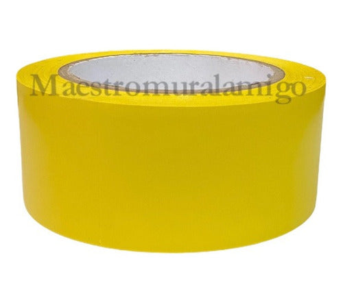 Cinta Delimitadora Peligro Amarillo Adhesiva 30mx48mm Fuerte Amarillo