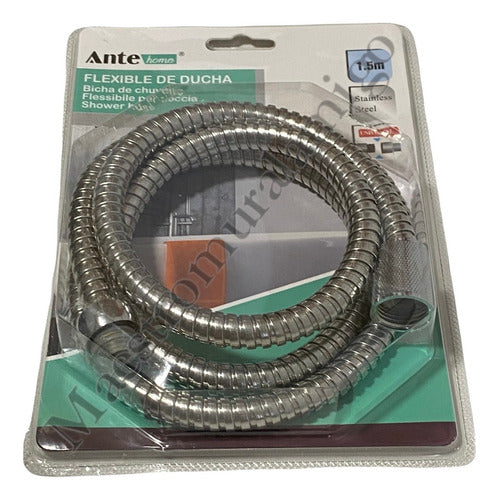Flexible Manguera Ducha Cromado Acero Inoxidable 1.5 Metros