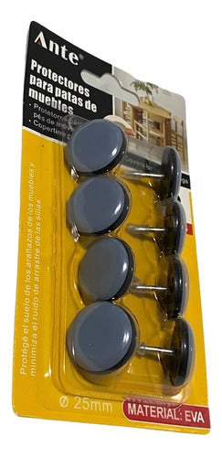 Protector Con Clavo 8pcs De Eva 25mm Para Patas De Muebles