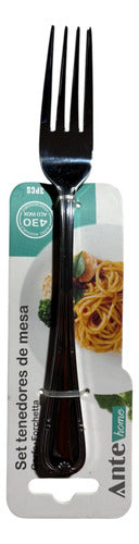 Set 3 Tenedores De Mesa 100% Acero Inoxidable N430 Dis 20cm Plateado
