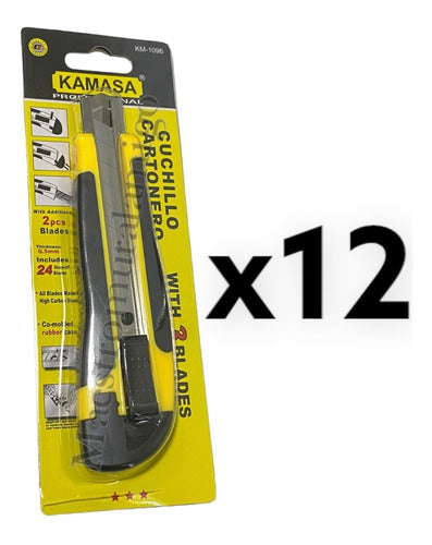 Corta Carton Exacto Cartonero Con Goma +2 Repuesto / Docena