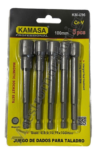 Set 5 Adaptadores Punta Magnética Kit 100mm Pro (pack3)