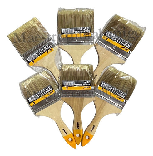 Brocha Para Pintar 4 Inch 100mm Premium Pack 6 Brochas Made