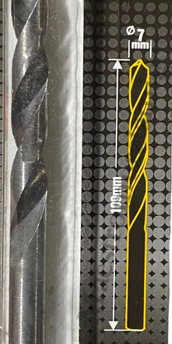 Broca Para Metal Acero Inoxidable 7mm Carb. Tungsteno Pack3