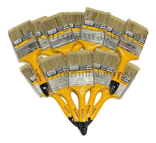 Brocha Para Pintar 3 Pulgadas 76.2mm Premium Pack 12 Brochas