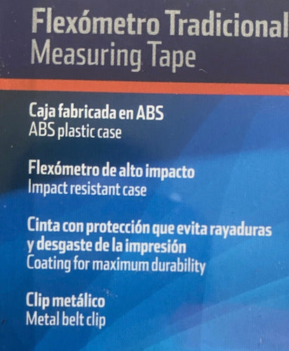 Huincha Medir 3mx16mm Caja Fabricada En Abs De Alto Impacto