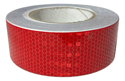 Cinta Reflectante Roja 5cmx25m Extra Fuerte Reflectivo Rojo Rojo