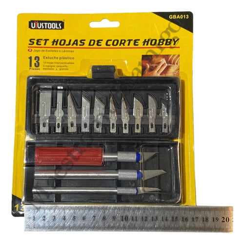 Juego 3 Cuchillos + Repuestos 13ps Navaja Esculpir Grabar Pr