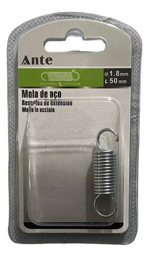 Resorte De Tensión 1.8mmx50mm De Acero Cincado