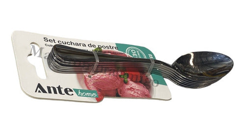 Set 6 Cucharas Para Postre 100% Acero Inoxidable Nivel 430 Plateado
