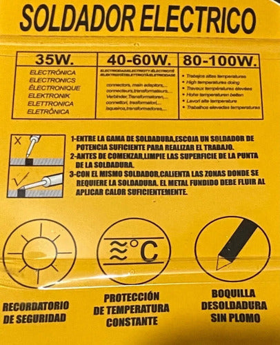 Cautin Eléctrico Soldar 40w Soldador Industrial Premium